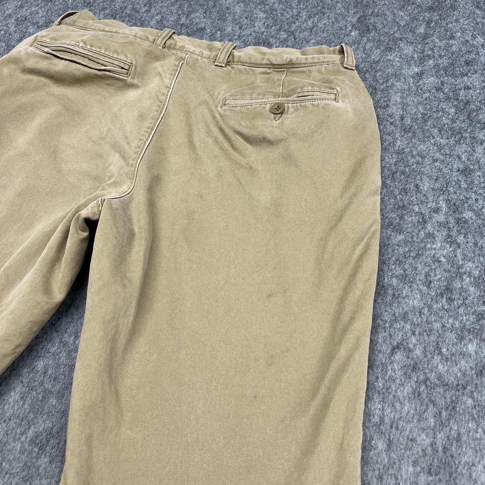 Vintage J Crew Pants Mens 32x30 Beige Khaki Flannel Lined Chino Winter Thermal - Picture 9 of 16